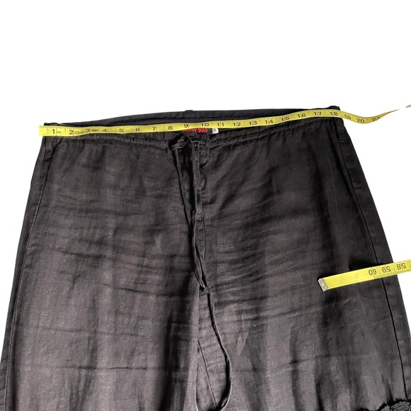Johnny Was Womens 100% Linen Lace Lightweight Pants Size M Black - Picture 4 of 12